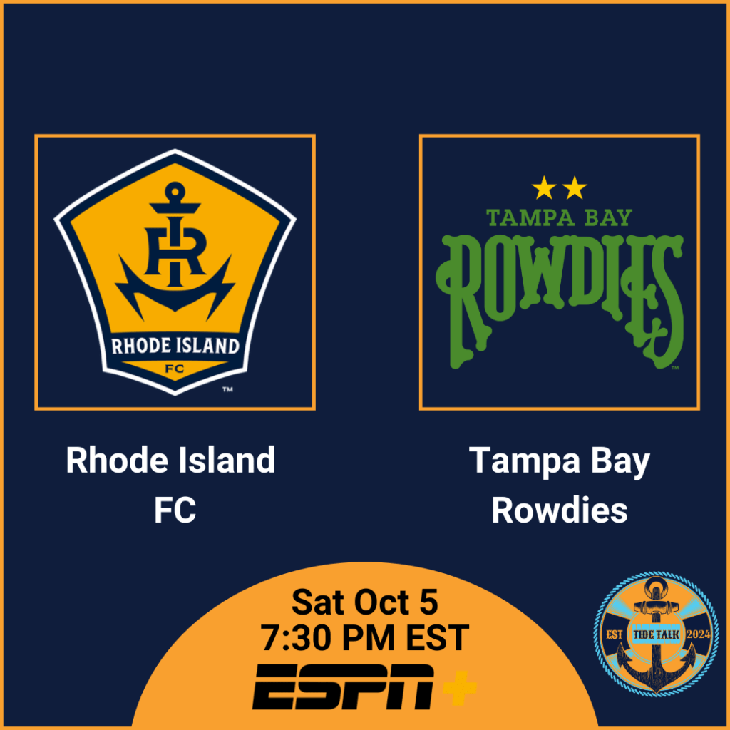 Pre-Match Essentials | Rhode Island FC vs Tampa Bay Rowdies | Sat Oct 5, 2024 7:30 PM&nbsp;EST